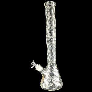 On Point Glass - 18" Crystal Whirlwind Beaker Water Pipe [MB957-18]